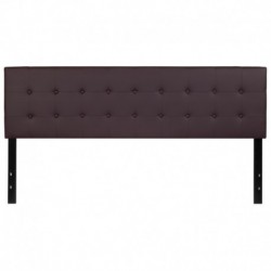 MFO Lennox Collection King Size Headboard in Brown Vinyl