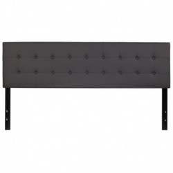 MFO Lennox Collection King Size Headboard in Gray Vinyl