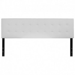 MFO Lennox Collection King Size Headboard in White Vinyl