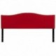 MFO Penelope Collection King Size Headboard with Accent Nail Trim in Red Fabric