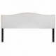 MFO Penelope Collection King Size Headboard with Accent Nail Trim in White Fabric