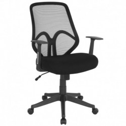 MFO Princeton Collection High Back Black Mesh Office Chair with Arms