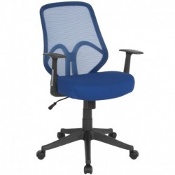 MFO Princeton Collection High Back Navy Mesh Office Chair with Arms