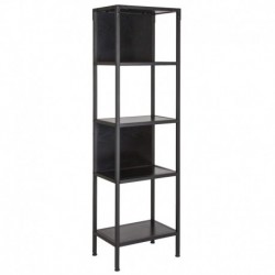 MFO Stanford Collection 4 Shelf 59"H Bookcase with Open and Panel Backing in Dark Ash
