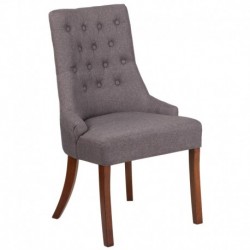 MFO Oxford Collection Gray Fabric Tufted Chair