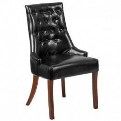 MFO Oxford Collection Black Leather Tufted Chair