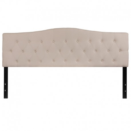 MFO Diana Collection King Size Headboard in Beige Fabric