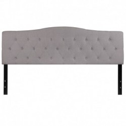 MFO Diana Collection King Size Headboard in Light Gray Fabric