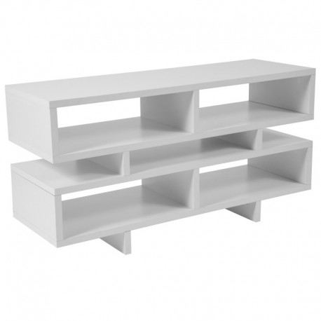 MFO Princeton Collection White Finish TV Stand and Media Console