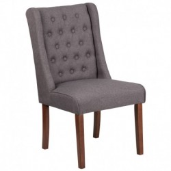 MFO Oxford Collection Gray Fabric Tufted Parsons Chair