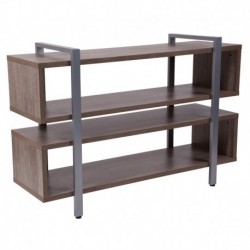MFO Benjamin Collection Rustic Wood Grain Finish TV Stand and Media Console