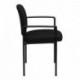 MFO Black Fabric Comfortable Stackable Steel Side Chair with Arms