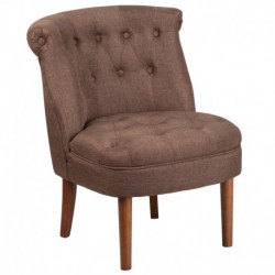 MFO Oxford Collection Brown Fabric Tufted Chair