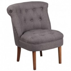 MFO Oxford Collection Gray Fabric Tufted Chair
