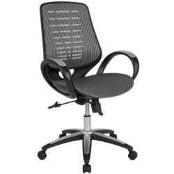 MFO Stanford Collection Mid-Back Ergonomic Office Chair with Contemporary Mesh Design in Gray