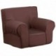 MFO Small Solid Brown Kids Chair