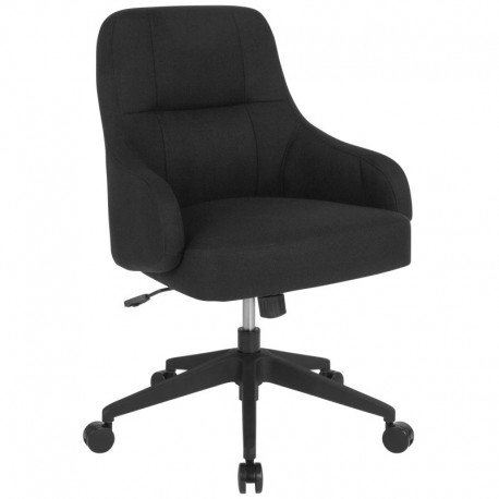 MFO Knox Collection Mid-Back Chair in Black Fabric