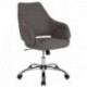 MFO Venice Collection Mid-Back Chair in Dark Gray Fabric