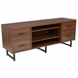 MFO Benjamin Collection TV Stand in Rustic Wood Grain Finish