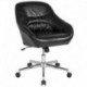 MFO Nash Collection Mid-Back Chair in Black Leather
