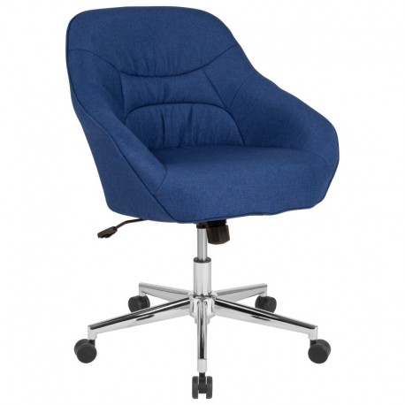 MFO Nash Collection Mid-Back Chair in Blue Fabric