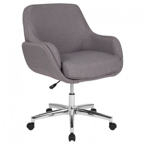 MFO Meyer Collection Mid-Back Chair in Light Gray Fabric