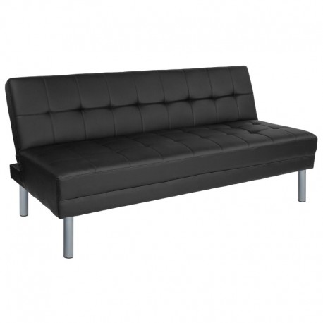 MFO Stanford Collection 67" Black Futon Bed and Couch