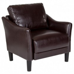 MFO Cruz Collection Chair in Brown Leather