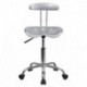 MFO Vibrant Silver and Chrome Computer Task Chair with Tractor Seat