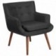 MFO Stanford Collection Black Fabric Tufted Arm Chair