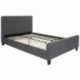 MFO Princeton Collection Full Size Bed in Dark Gray Fabric