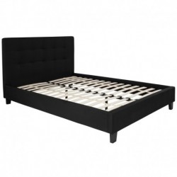MFO Charlize Collection Full Size Bed in Black Fabric
