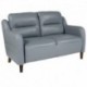 MFO Stanford Collection Bustle Back Loveseat in Gray Leather