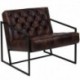 MFO Princeton Collection Bomber Jacket Leather Tufted Lounge Chair