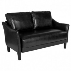 MFO Cruz Collection Loveseat in Black Leather