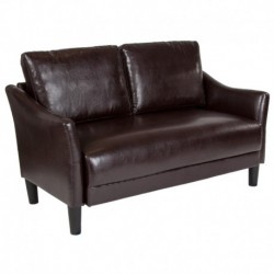 MFO Cruz Collection Loveseat in Brown Leather