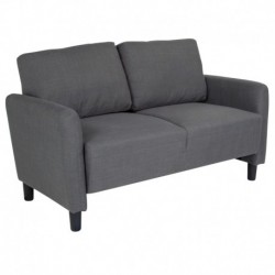 MFO Oxford Collection Loveseat in Dark Gray Fabric