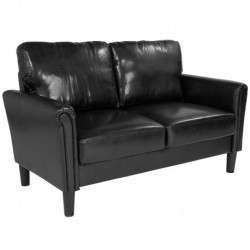 MFO Churchill Collection Loveseat in Black Leather