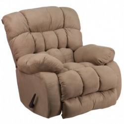 MFO Contemporary Softsuede Taupe Microfiber Rocker Recliner