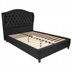 MFO Princeton Collection Full Size Bed in Black Fabric