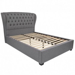 MFO Princeton Collection Full Size Bed in Light Gray Fabric