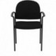 MFO Black Fabric Comfortable Stackable Steel Side Chair with Arms
