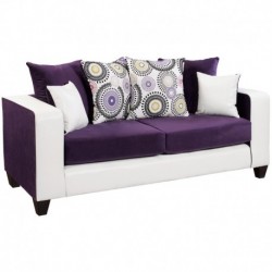 MFO Porter Collection Purple Velvet Sofa