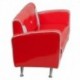 MFO Kids Red and White Loveseat